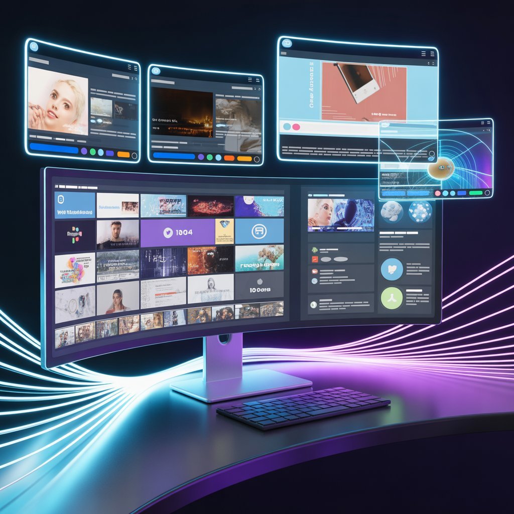 a modern digital workspace featuring mul ddj9qavcris8gtw ytotoq a 69x gtkcc55oni2hqgg sd